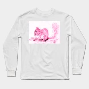 Squirrel in the Pink Long Sleeve T-Shirt